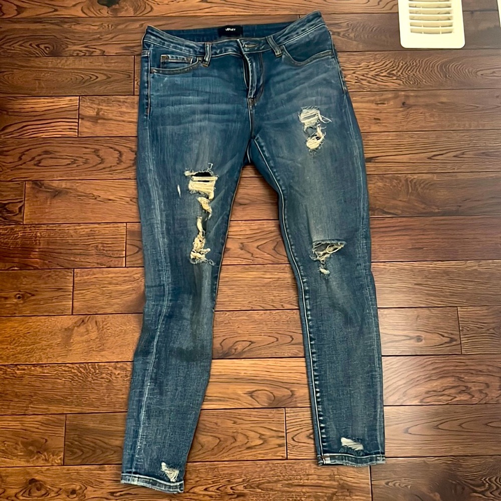 Ripped jeans skinny ankle